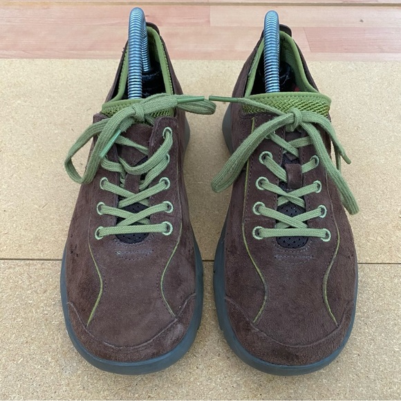 Dansko Mens Brown & Green Leather Lace Up Sneaker Size 39 US 7.5 fits - Picture 7 of 9
